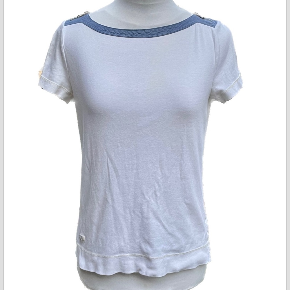Lauren Jeans Co. T-shirt Cream Size Small